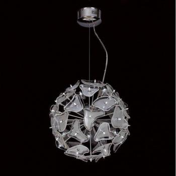 Lámpara colgante Otto 41 G4, cromo pulido/vidrio esmerilado, no compatible con LED/CFL