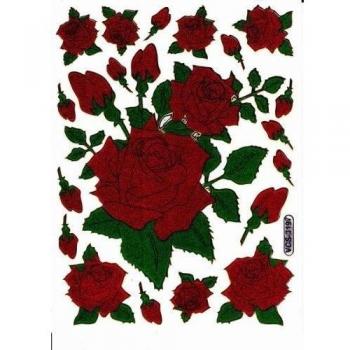 Rosa de flor de adhesivo 1 juego de sábanas de 19 135 mm x 100 mm adhesivo Craft Party aspecto metálico