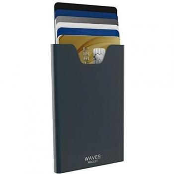 Waves Wallet Tarjetero con RFID negro antracita