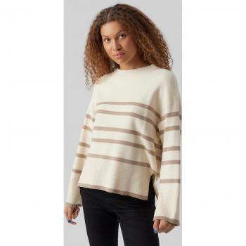 Jersey a rayas de mujer Vero Moda, manga larga, cuello redondo