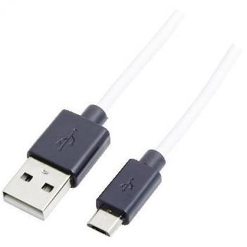 Cable USB 2.0 LogiLink CU0063, USB A macho a Micro USB B macho, 1.80 m, Blanco/Negro