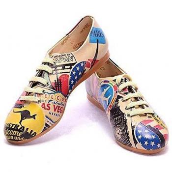 GOBY Zapatos de Cordones Multicolor EU 37