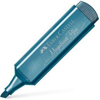 Caja de Marcadores Fluorescentes Faber Castell Textliner 46 154647 10 unidades Azul Metálico