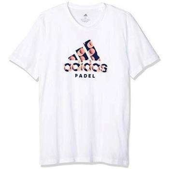adidas Padel Logo tee Camiseta, Hombre, Blanco, L