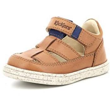 Sandalias Unisex para Niños KICKERS Tractus 114 Camel Azul EU 26