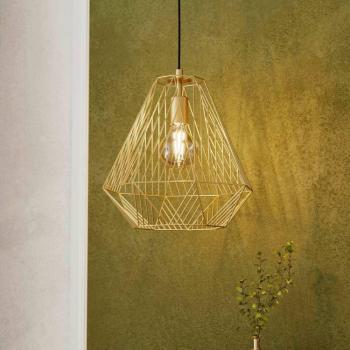 Lámpara Colgante Stype E27 Oro 33cm Acero