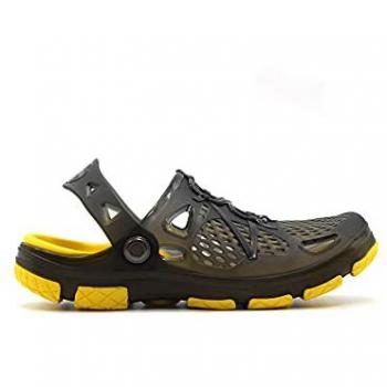 Zuecos de piscina para niña Pablosky - Cómodos, color negro y amarillo, modelo 96991SS
