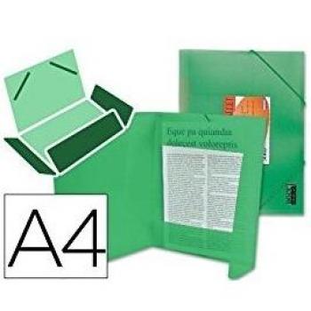 Carpeta Gomas Solapas 34981 Polipropileno Din A4 Verde Serie Frosty