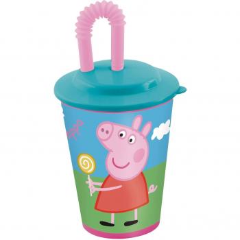 Stor 48623 - Vaso de caña para jugos, diseño Peppa Pig