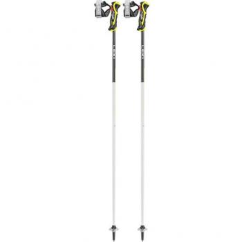 Bastones Leki Alpino Airfoil 3D Blanco Gris Oscuro Amarillo Neón (Par) - 125 cm