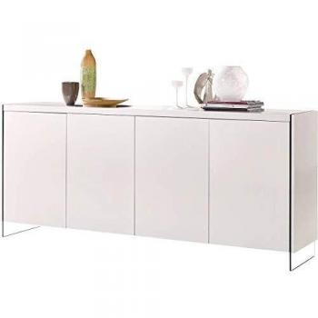 habitatetjardin Mueble LED Fiona - 201 x 40 x 86 cm - Blanco Lacado