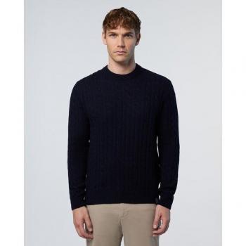 Jersey de hombre North Sails 7gg de cuello redondo en color marino, casual, hecho de lana