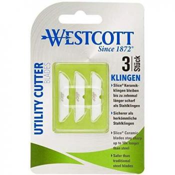 Bl. 3 Cuchillas Mini Cutter Westcott Ceramica