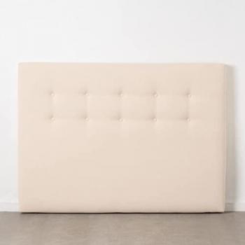 Cabecero de Cama 165 x 8 x 125 cm Tejido Sintético Color Crema
