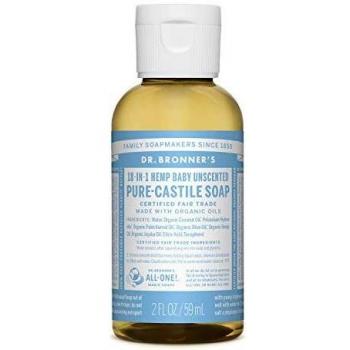 Jabón líquido orgánico de Dr. Bronner's Baby sin perfume, 59 ml
