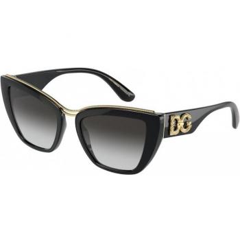 Dolce & Gabbana DG6144 501/8G Black/Gradient Grey Cat Eye Sunglasses
