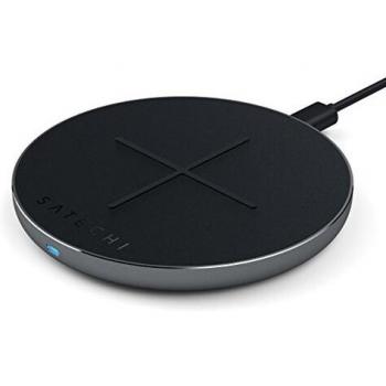 Satechi Cargador Inalámbrico de Aluminio Certificación Qi - Compatible con iPhone 12 Pro Max/12 Mini/12, 11 Pro Max/11 Pro/11, XS MAX/XS/XR/X, 8 Plus/8 Adaptador Vendido por Separado