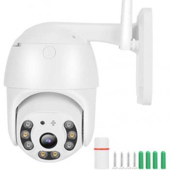 Cámara de Seguridad Domo IP66 2.5in Wifi 1080P con Doble Fuente de Luz y Control PTZ para Android/iOS 110-240V