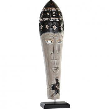 Figura Decorativa Bambú Hierro Máscara
