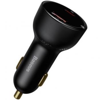 Baseus Superme Digital Display PPS Dual Quick Charger Car Charger Black
