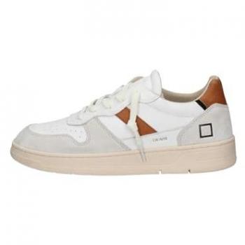 Men's White Casual Sneakers - D.A.T.E. Court 2.0 Natural