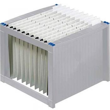 Soporte para carpetas colgantes A4 HELIT, capacidad para 40 carpetas, color gris