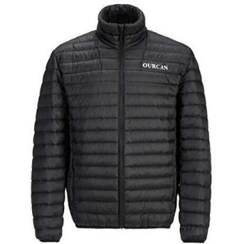 Chaqueta De Plumón Para Hombre,Color Negro,Como Una Pluma,Para Exteriores,Para Adultos,Para Invierno,Ligero,Para Invierno,De Fácil Cuidado,Bolsa Plegable,Impermeable,Resistente Al Agua,Para Acampar