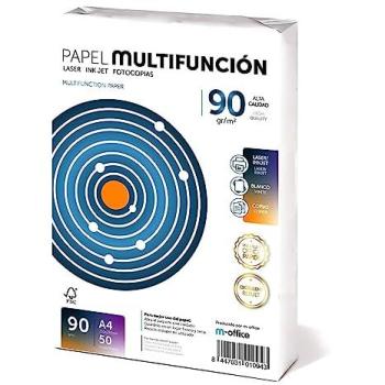 Folios A4 90g - Paquete de 50 Hojas, Papel Multiusos para Impresoras Láser e Inyección, Fotocopiadora y Fax, Ideal para Oficina y Material Escolar