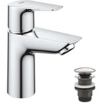 Mezclador Monocomando para Lavabo Grohe Start Edge Tamaño S con Sistema de Descarga Push-Open y Acabado Cromado