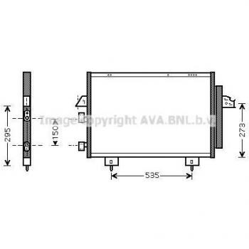 Condensador de aire acondicionado AVA QUALITY COOLING TO5281D para Toyota Rav4 2000