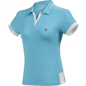 K-Swiss 66 Polo, Mujer, Turquesa/Blanco, XS