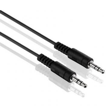HDSupply AC010-050 Cable de conexión de audio estéreo de 3,5 mm macho a 3,5 mm macho, diseño delgado, 5,00 m, negro