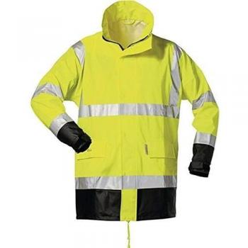 Chubasquero PU de alta visibilidad Manfred talla XL amarillo/negro NORWAY