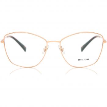 Miu Miu MU52UV ZVF1O1 Women's Eyeglasses Rose-Gold Size 58 (Frame Only) - Blue Light Block Available