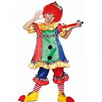 Fyasa 706352-T02 Disfraz de payaso para niña de 7 a 9 años, multicolor, tamaño mediano