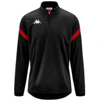 Sudadera Kappa Dolvole para Hombre, Negro y Rojo, Talla XL