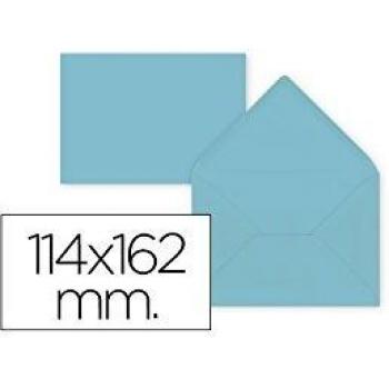 Liderpapel SB29 - Pack de 15 sobres, 114 x 162 mm, color azul celeste
