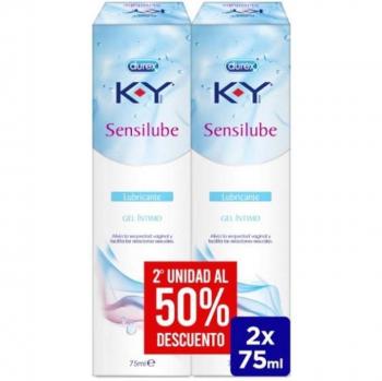 Durex Sensilube K-Y Gel Lubricante Íntimo Hidrosoluble Duplo 2 x 75 ml