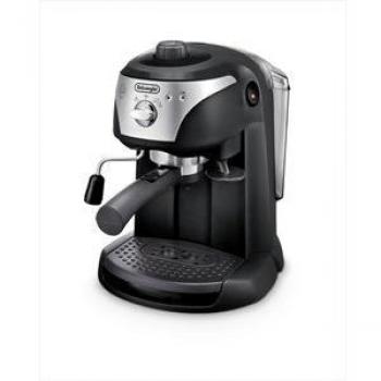Cafetera Expresso DeLonghi EC221, 15 Bar de Presión, Capacidad 1L, 1100W, Acero Inoxidable y Negro