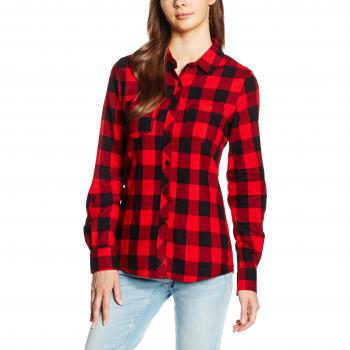 Urban Classics Ladies Turnup Checked Flannel Shirt
