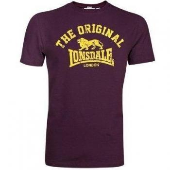 Lonsdale London Original T-Shirt - Dark Red - Men's Regular Fit - Sizes S to 3XL