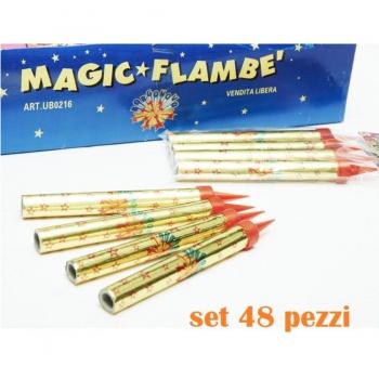 Set 48 Velas Mágicas Pirotécnicas para Cumpleaños Flambeadas