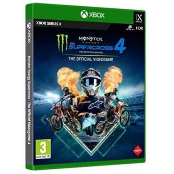 Juego de Carreras Monster Energy Supercross 4 - Xbox Series X y Xbox One, Modo Multijugador, Estándar Inglés e Italiano