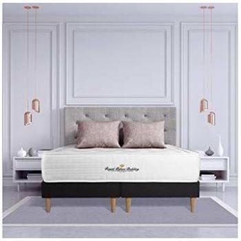 Cama Buckingham con Colchón de Memoria - Altura: 30 cm - Color: Negro - Tamaño: 160 x 200 cm