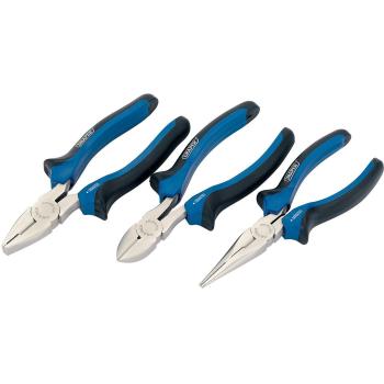 Draper 45864 - Set de Herramientas con Tenazas y Alicates de Mango Suave, 3 Piezas