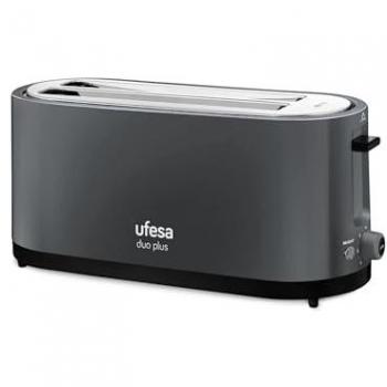 Tostadora Ufesa TT7575, 1400 W, 2 Ranuras, 7 Niveles de Tostado, Bandeja Recogemigas, Color Gris Antracita