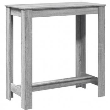 Mesa alta de bar madera ingeniería gris Sonoma 102x50x103,5 cm