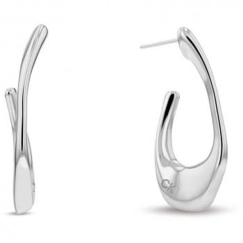 Pendientes de aro Flow de acero Calvin Klein 35000595