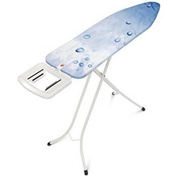 Brabantia 108501 - Mesa de planchar, Soporte sólido para planchas de vapor, Estructura Blanco Puro, Multicolor