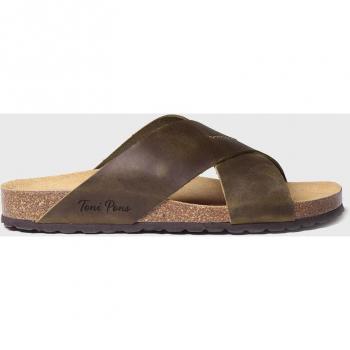 Sandalias de hombre de piel con tiras cruzadas - GOL-PE